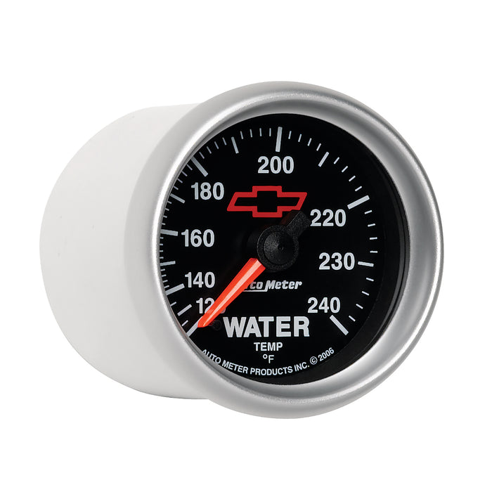 AutoMeter 3632-00406 GAUGE; WATER TEMP; 2 1/16in.; 120-240deg.F; MECHANICAL; CHEVY RED BOWTIE; BLACK - Truck Part Superstore