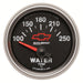 AutoMeter 3637-00406 GAUGE; WATER TEMP; 2 1/16in.; 100-250deg.F; ELECTRIC; CHEVY RED BOWTIE; BLACK - Truck Part Superstore
