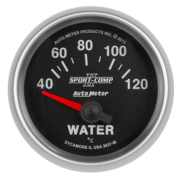 AutoMeter 3637-M GAUGE; WATER TEMP; 2 1/16in.; 40-120deg.C; ELECTRIC; SPORT-COMP II - Truck Part Superstore