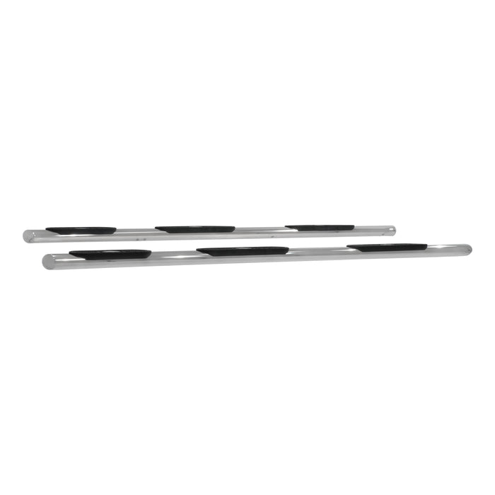 ARIES 364013-2 ARIES 364013-2 Oval Nerf Bars Wheel to Wheel (4 Inch Polished Stainless Steel) - Truck Part Superstore