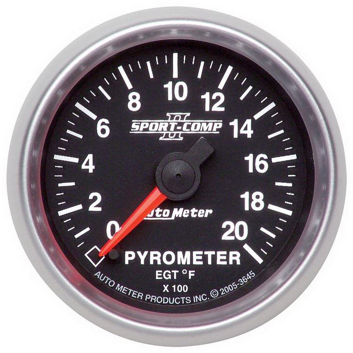AutoMeter 3645 GAUGE; PYROMETER (EGT); 2 1/16in.; 2000deg.F; DIGITAL STEPPER MOTOR; SPORT-COMP - Truck Part Superstore