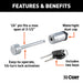 CURT 23522 Coupler Lock (1/4in. Pin; 2-1/2in. Latch Span; Barbell; Chrome) - Truck Part Superstore