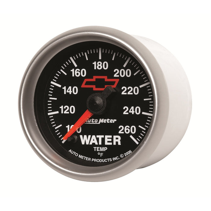 AutoMeter 3655-00406 GAUGE; WATER TEMP; 2 1/16in.; 100-260deg.F; DIGITAL STEPPER MOTOR; CHEVY RED BOW - Truck Part Superstore