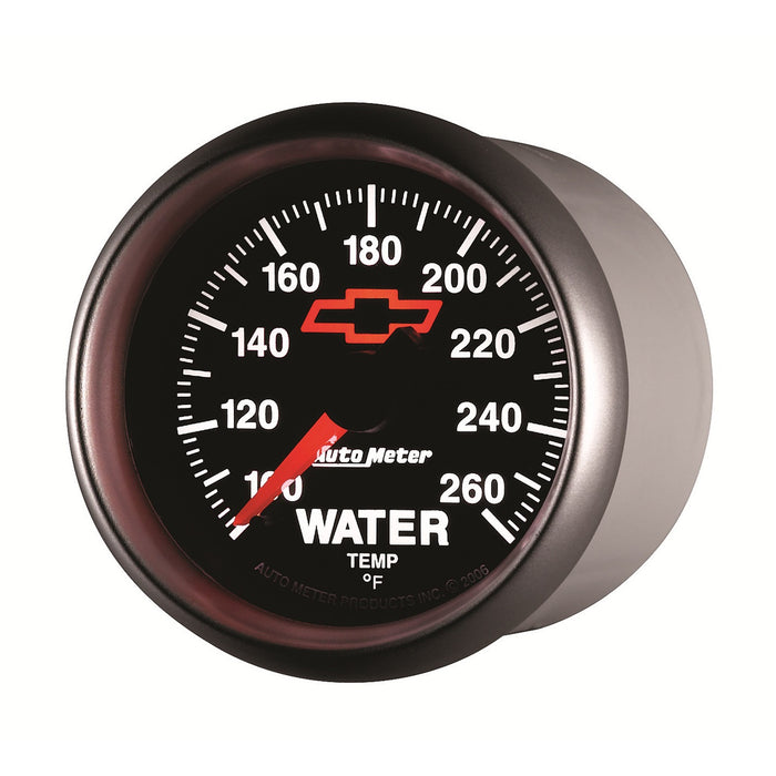 AutoMeter 3655-00406 GAUGE; WATER TEMP; 2 1/16in.; 100-260deg.F; DIGITAL STEPPER MOTOR; CHEVY RED BOW - Truck Part Superstore