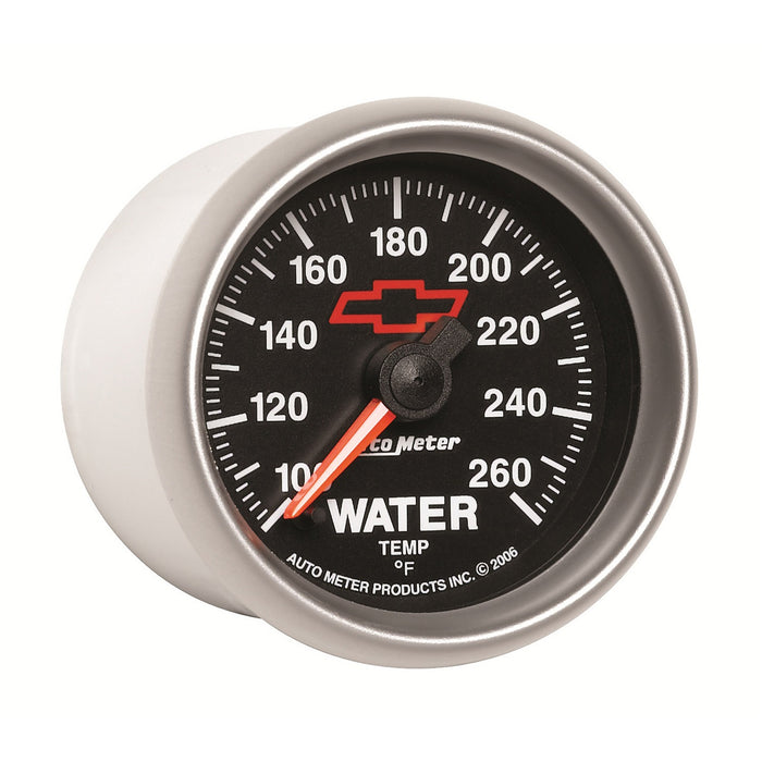 AutoMeter 3655-00406 GAUGE; WATER TEMP; 2 1/16in.; 100-260deg.F; DIGITAL STEPPER MOTOR; CHEVY RED BOW - Truck Part Superstore