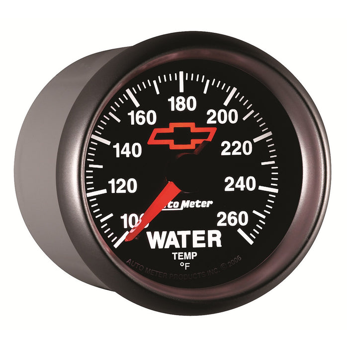 AutoMeter 3655-00406 GAUGE; WATER TEMP; 2 1/16in.; 100-260deg.F; DIGITAL STEPPER MOTOR; CHEVY RED BOW - Truck Part Superstore