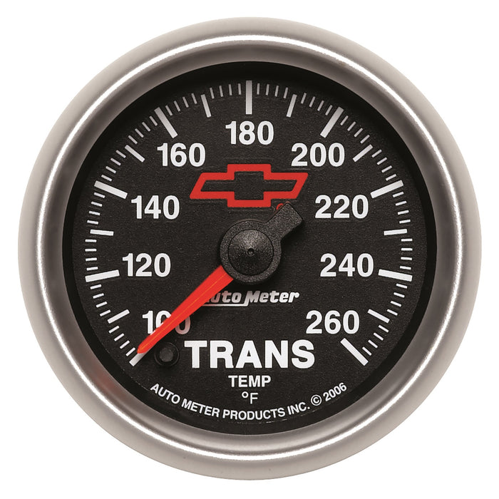 AutoMeter 3657-00406 GAUGE; TRANS. TEMP; 2 1/16in.; 100-260deg.F; DIGITAL STEPPER MOTOR; CHEVY RED BO - Truck Part Superstore