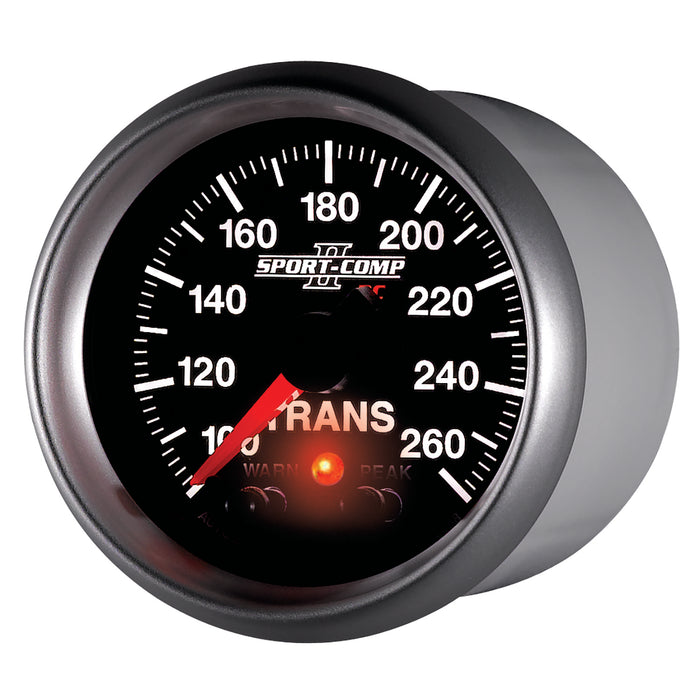 AutoMeter 3658 GAUGE; TRANS TEMP; 2 1/16in.; 100-260deg.F; STEPPER MOTOR W/PEAK/WRN; SPORT-COMP - Truck Part Superstore