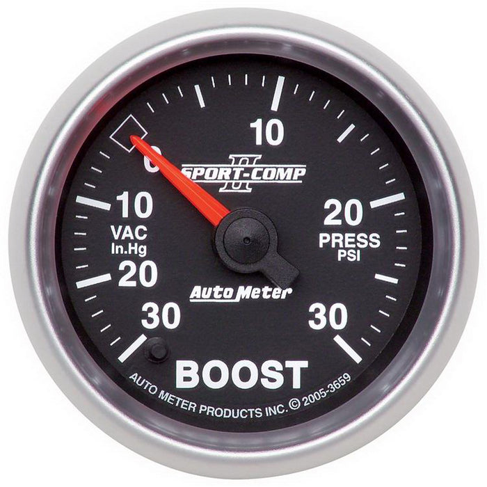 AutoMeter 3659 GAUGE; VAC/BOOST; 2 1/16in.; 30INHG-30PSI; DIGITAL STEPPER MOTOR; SPORT-COMP II - Truck Part Superstore