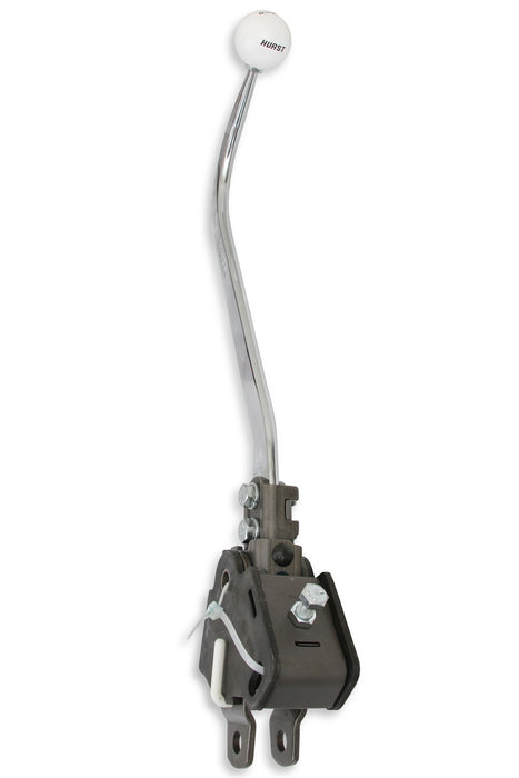 Hurst 3666809 Mastershift® 3-Speed Manual Shifter; Chrome Plated Steel Stick; White Knob; - Truck Part Superstore