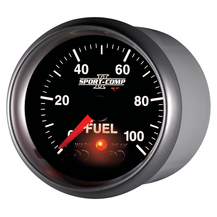 AutoMeter 3671 GAUGE; FUEL PRESS; 2 1/16in.; 100PSI; DIGITAL STPR MTR W/PK/WRN; SPORT-COMP II - Truck Part Superstore