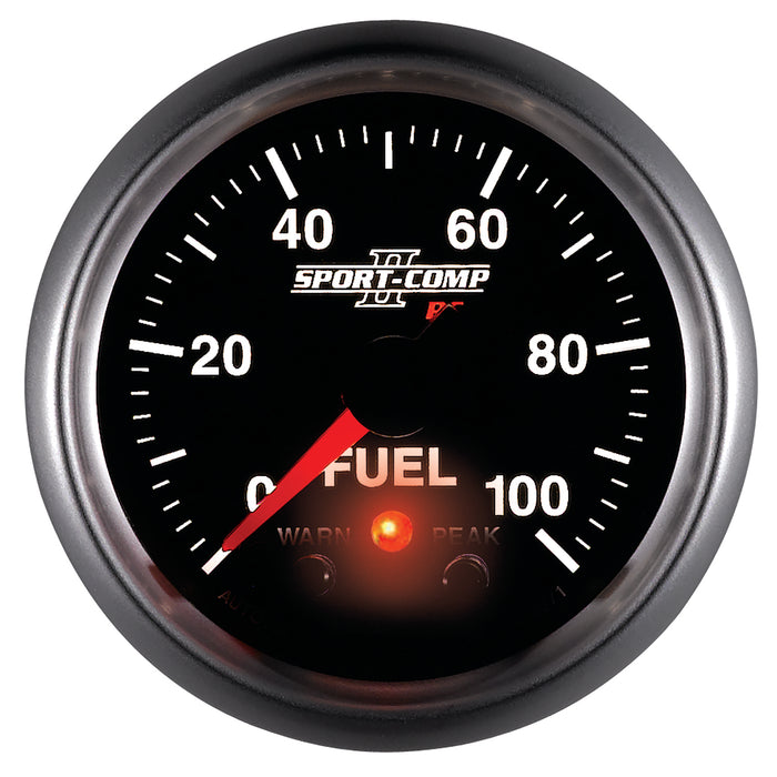 AutoMeter 3671 GAUGE; FUEL PRESS; 2 1/16in.; 100PSI; DIGITAL STPR MTR W/PK/WRN; SPORT-COMP II - Truck Part Superstore