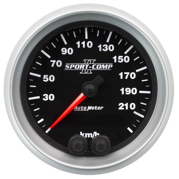 AutoMeter 3680-M GAUGE; SPEEDOMETER; 3 3/8in.; 225KM/H; GPS; SPORT-COMP II - Truck Part Superstore