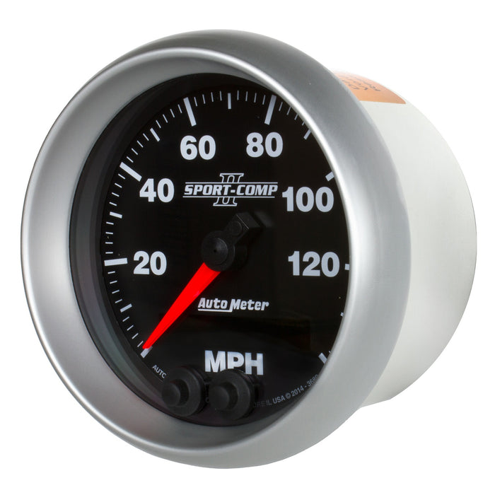 AutoMeter 3680 GAUGE; SPEEDOMETER; 3 3/8in.; 140MPH; GPS; SPORT-COMP II - Truck Part Superstore