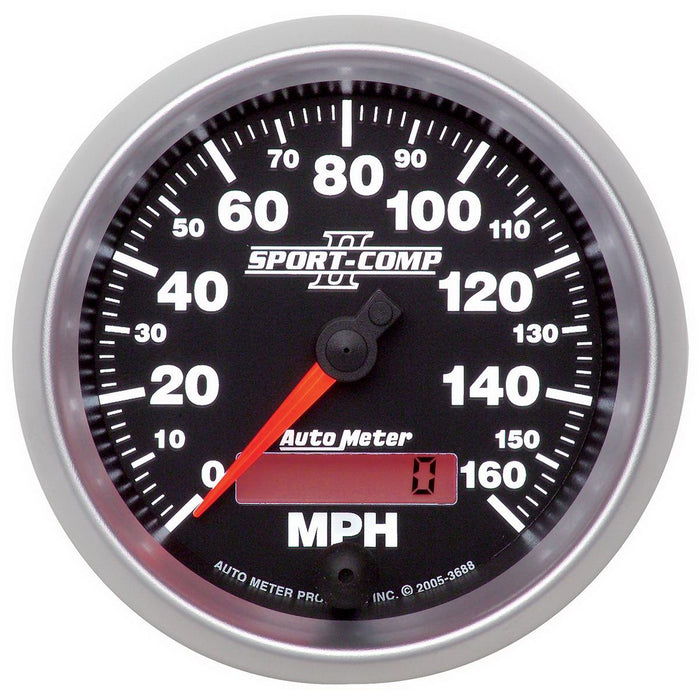 AutoMeter 3688 GAUGE; SPEEDOMETER; 3 3/8in.; 160MPH; ELEC. PROGRAMMABLE; SPORT-COMP II - Truck Part Superstore