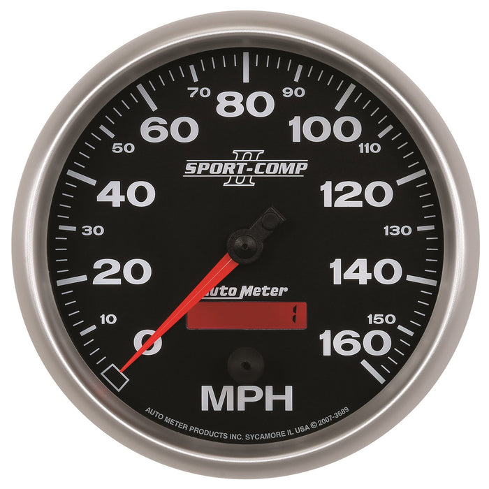 AutoMeter 3689 GAUGE; SPEEDOMETER; 5in.; 160MPH; ELEC. PROGRAMMABLE; SPORT-COMP II - Truck Part Superstore