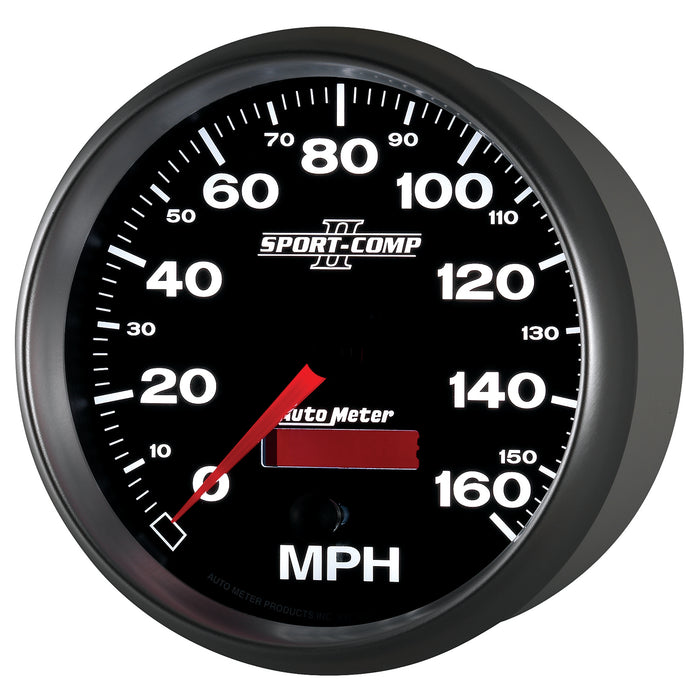 AutoMeter 3689 GAUGE; SPEEDOMETER; 5in.; 160MPH; ELEC. PROGRAMMABLE; SPORT-COMP II - Truck Part Superstore