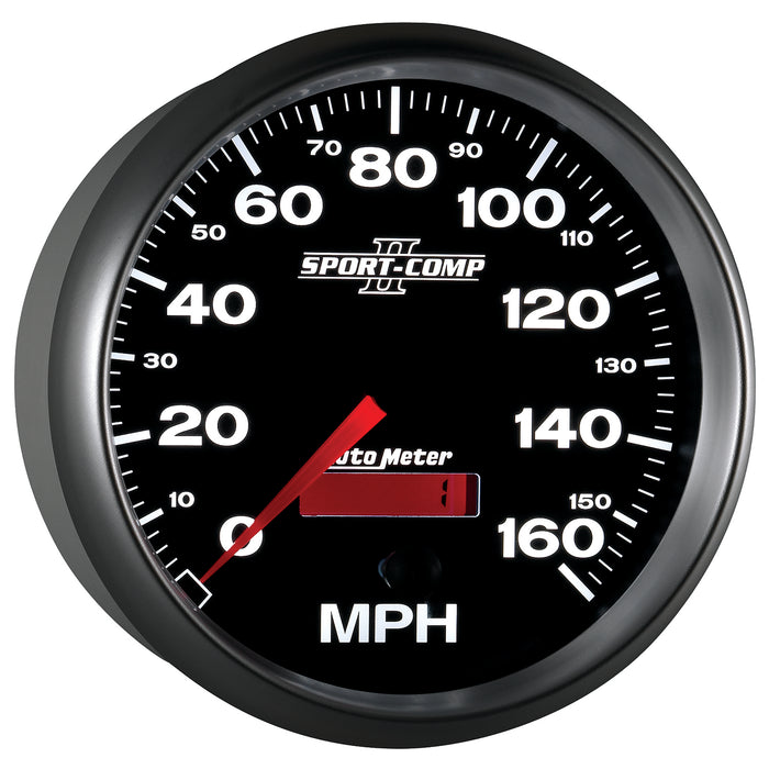 AutoMeter 3689 GAUGE; SPEEDOMETER; 5in.; 160MPH; ELEC. PROGRAMMABLE; SPORT-COMP II - Truck Part Superstore