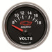 AutoMeter 3692-00406 GAUGE; VOLTMETER; 2 1/16in.; 18V; ELECTRIC; CHEVY RED BOWTIE; BLACK - Truck Part Superstore