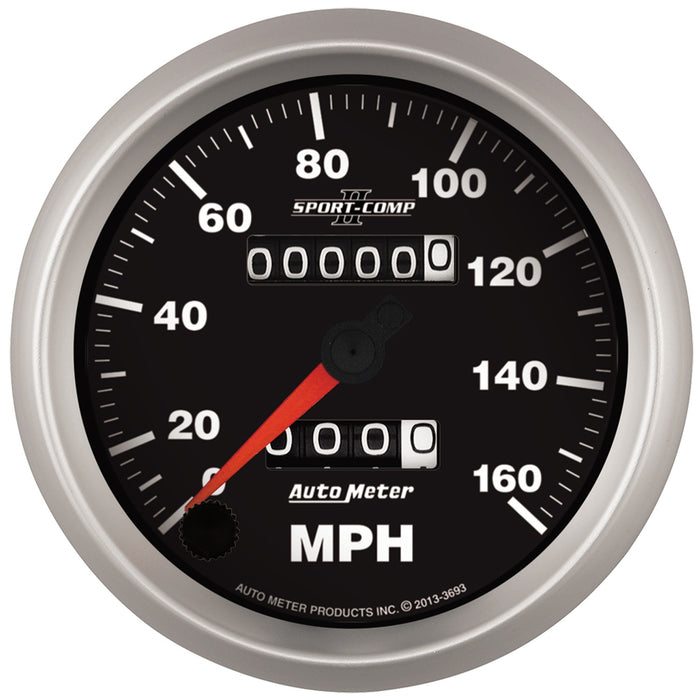 AutoMeter 3693 GAUGE; SPEEDOMETER; 3 3/8in.; 160MPH; MECHANICAL; SPORT-COMP II - Truck Part Superstore