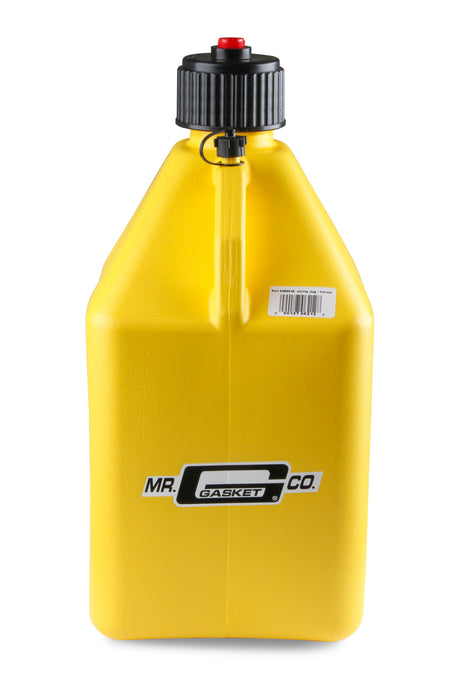 Mr Gasket 36951G Utility Jug; w/Filler Hose; 5 Gallon; Yellow; Plastic; - Truck Part Superstore
