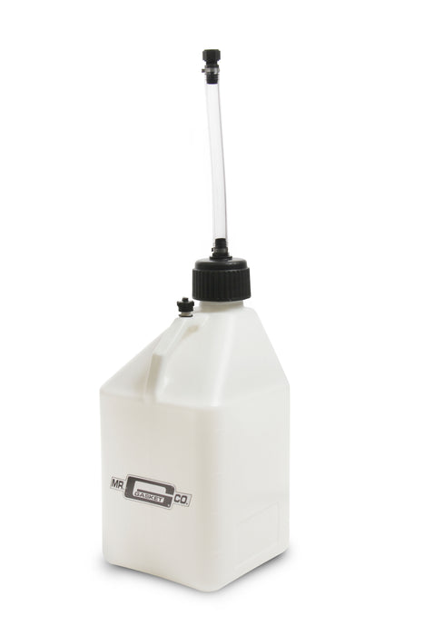Mr Gasket 36953G Utility Jug; w/Filler Hose; 5 Gallon; White; Plastic; - Truck Part Superstore