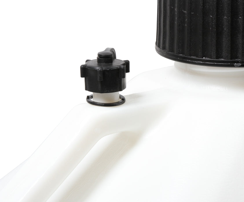 Mr Gasket 36953G Utility Jug; w/Filler Hose; 5 Gallon; White; Plastic; - Truck Part Superstore