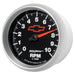 AutoMeter 3697-00406 GAUGE; TACHOMETER; 3 3/8in.; 10K RPM; IN-DASH; CHEVY RED BOWTIE; BLACK - Truck Part Superstore