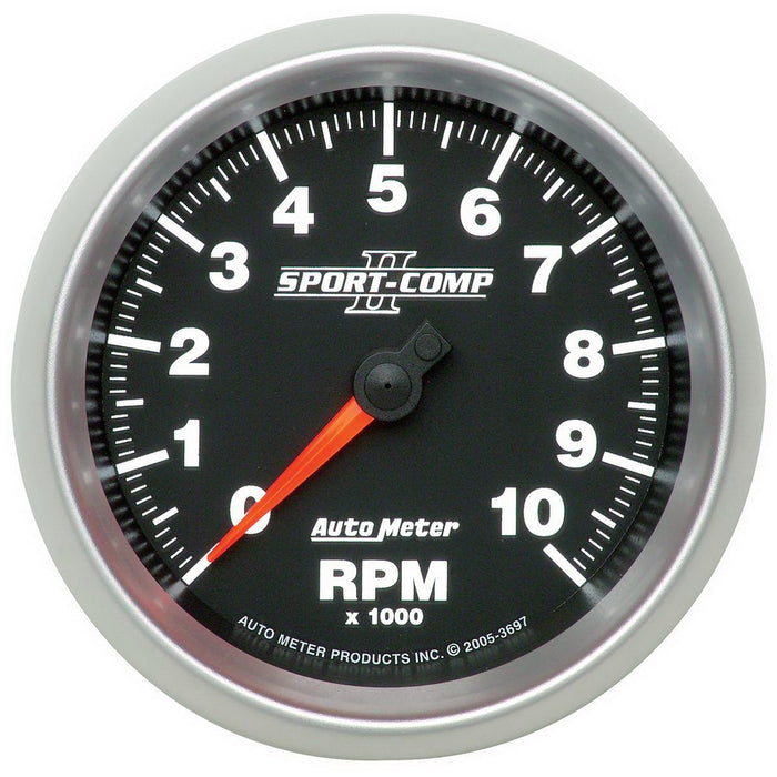AutoMeter 3697 GAUGE; TACHOMETER; 3 3/8in.; 10K RPM; IN-DASH; SPORT-COMP II - Truck Part Superstore