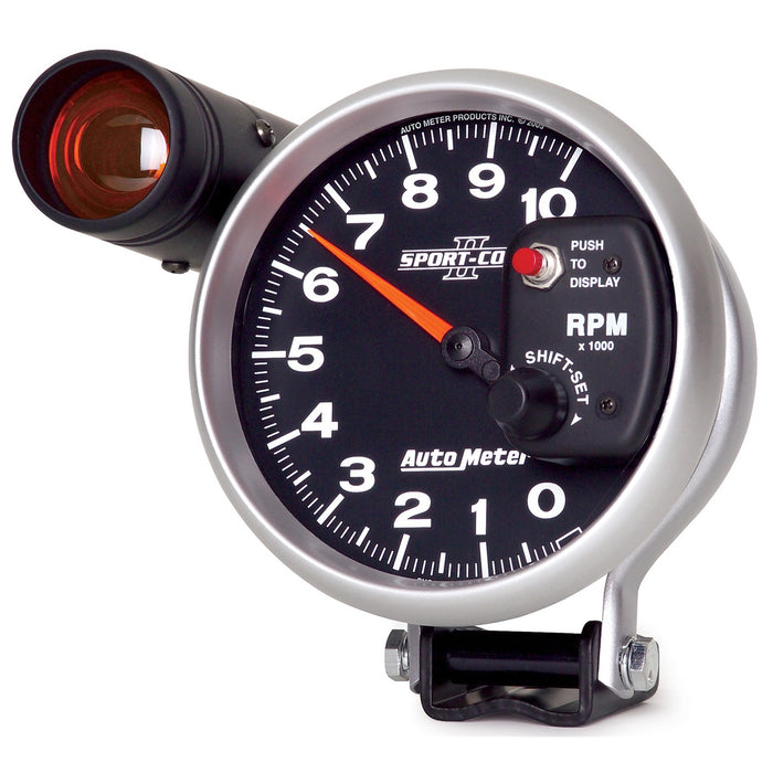 AutoMeter 3699 GAUGE; TACHOMETER; 5in.; 10K RPM; PEDESTAL W/EXT. SHIFT-LITE; SPORT-COMP II - Truck Part Superstore