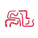 Mishimoto MMHOSE-SUB-ANC4RD Silicone Ancillary Hoses for Subaru WRX / WRX STI, 2004-2007 - Truck Part Superstore