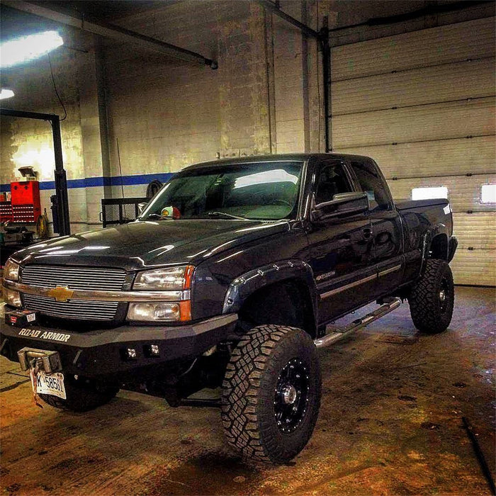Road Armor 370R0B Stealth Winch Front Bumper; Steel; Satin Black; Square Fog Light Holes; - Truck Part Superstore