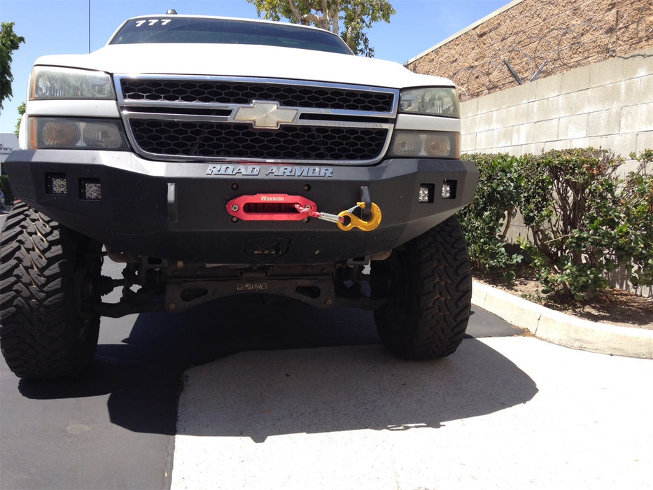 Road Armor 370R0B Stealth Winch Front Bumper; Steel; Satin Black; Square Fog Light Holes; - Truck Part Superstore