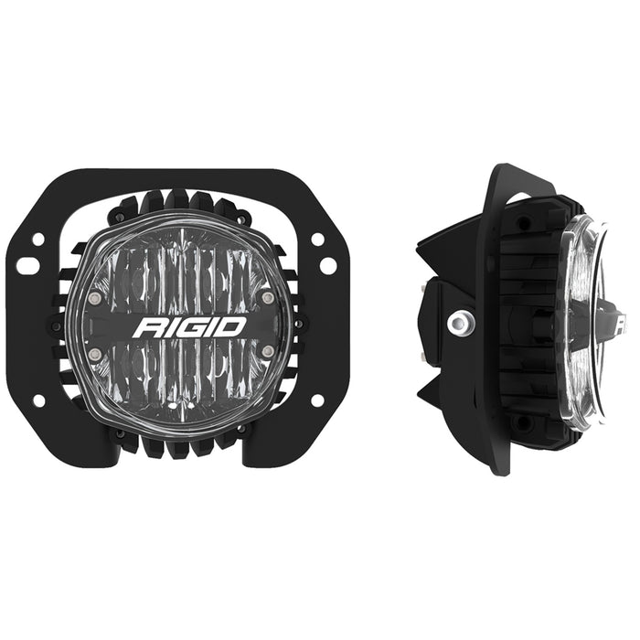 Rigid Industries 37106 Jeep JL/Gladiator Bumper Fog Mount Kit For 18-Pres Jeep JL Rubicon/Gladiator 1 Piece Plastic With 360-Series 4.0 Inch SAE White Lights RIGID Industries - Truck Part Superstore