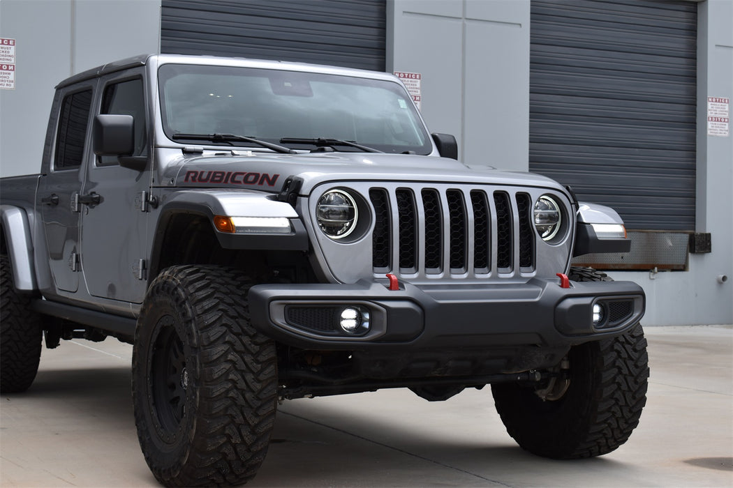 Rigid Industries 37106 Jeep JL/Gladiator Bumper Fog Mount Kit For 18-Pres Jeep JL Rubicon/Gladiator 1 Piece Plastic With 360-Series 4.0 Inch SAE White Lights RIGID Industries - Truck Part Superstore