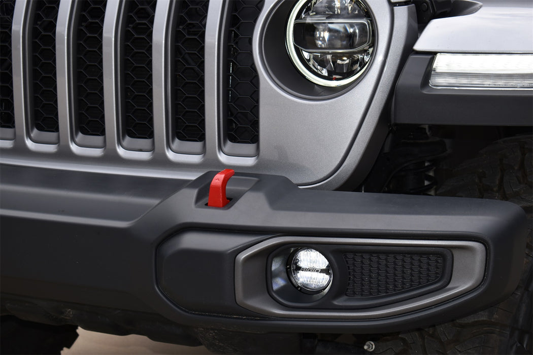 Rigid Industries 37106 Jeep JL/Gladiator Bumper Fog Mount Kit For 18-Pres Jeep JL Rubicon/Gladiator 1 Piece Plastic With 360-Series 4.0 Inch SAE White Lights RIGID Industries - Truck Part Superstore
