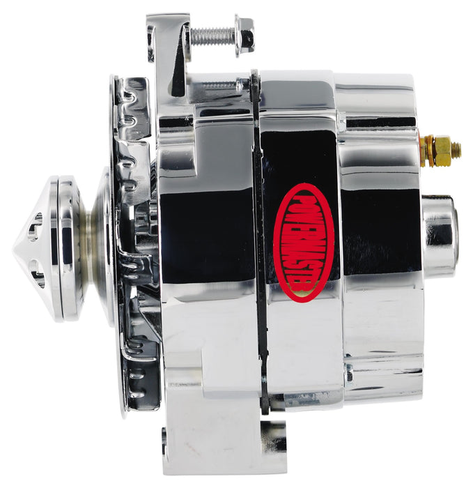 Powermaster Performance 37294 Alternator; 12si; 150 Amp; 100 Idle; 1V; Baffle And Cone; Chrome; - Truck Part Superstore