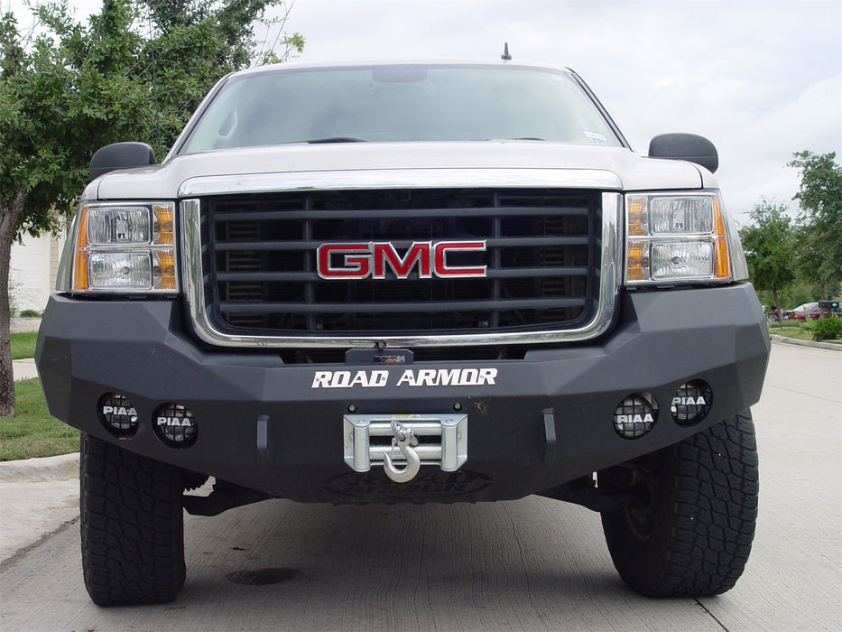 Road Armor 37400B Stealth Winch Front Bumper; Steel; Satin Black; - Truck Part Superstore