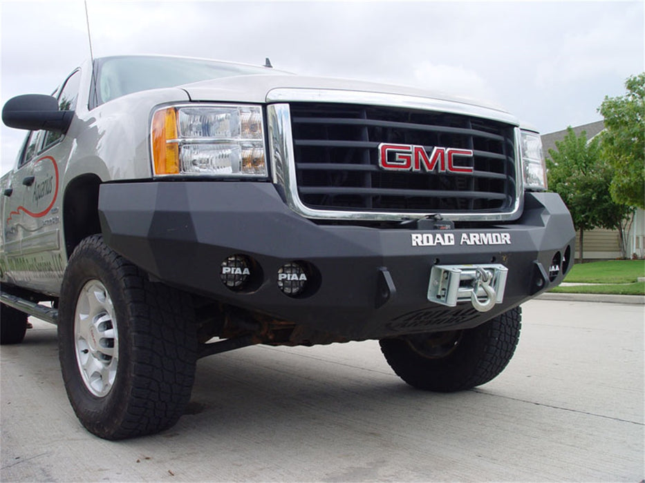 Road Armor 37400B Stealth Winch Front Bumper; Steel; Satin Black; - Truck Part Superstore