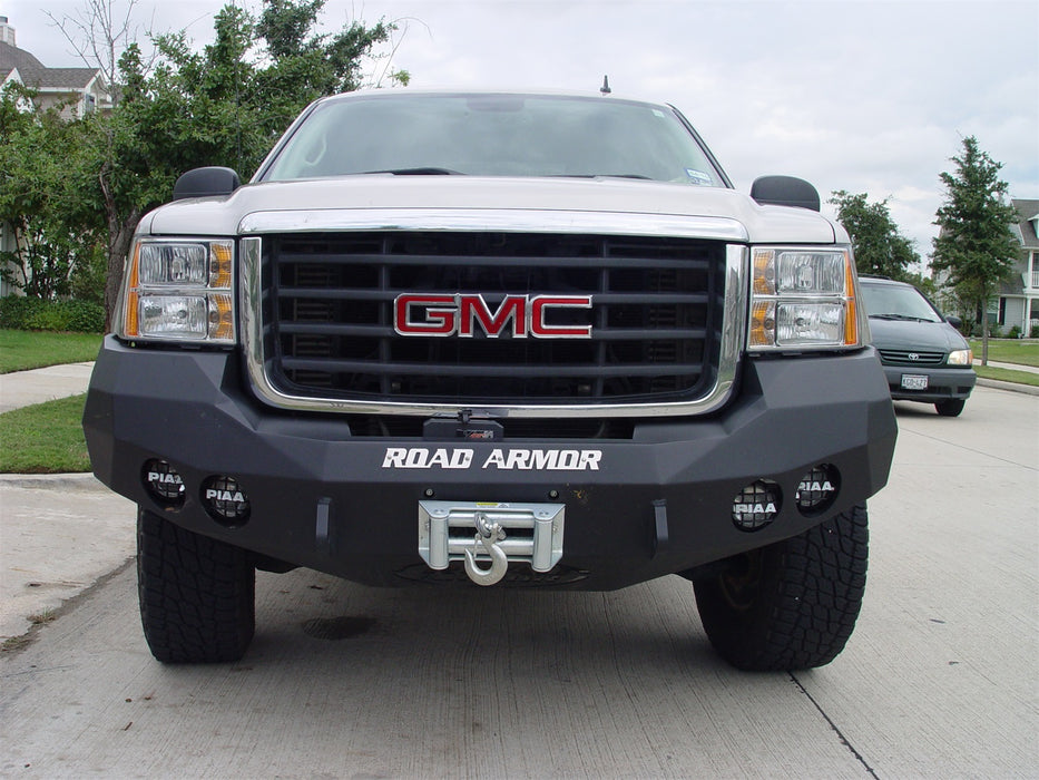 Road Armor 37400B Stealth Winch Front Bumper; Steel; Satin Black; - Truck Part Superstore