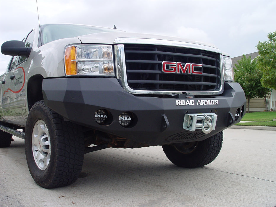 Road Armor 37400B Stealth Winch Front Bumper; Steel; Satin Black; - Truck Part Superstore