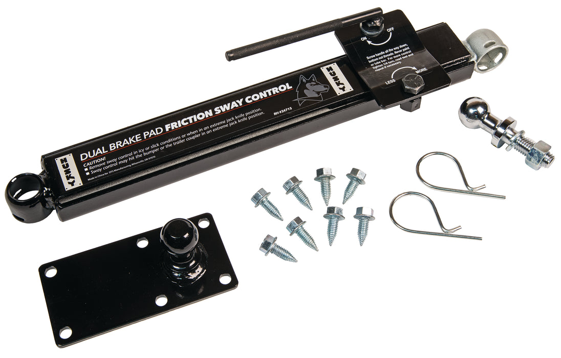 Husky Towing 37498 Left Hand With Side Bar/ handle/ Tongue Ball Plate/ Sway Control Ball/ Hardware - Truck Part Superstore