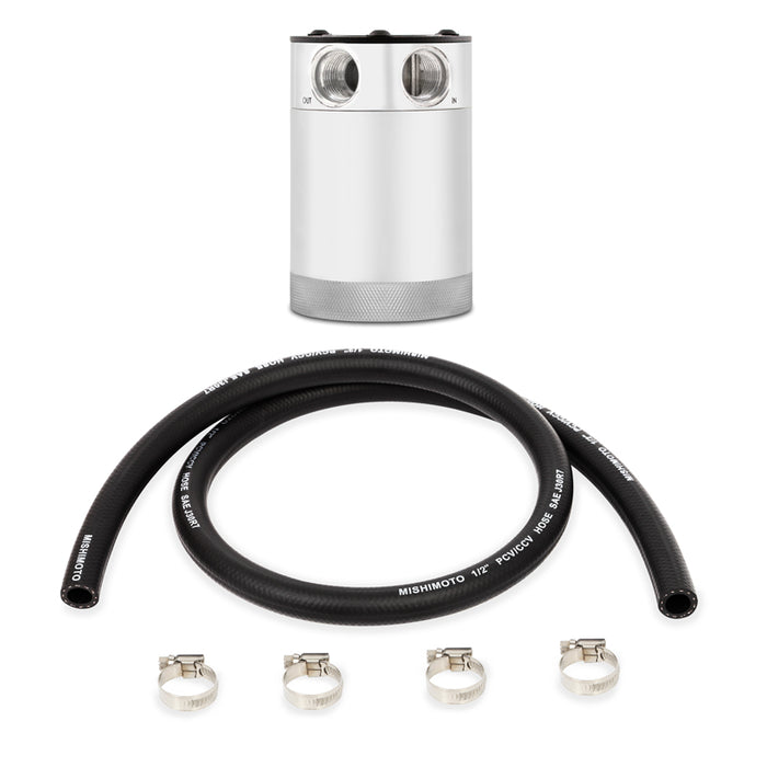 Mishimoto MMBCC-CBTWO-P Mishimoto Compact Baffled Oil Catch Can, 2-Port - Truck Part Superstore