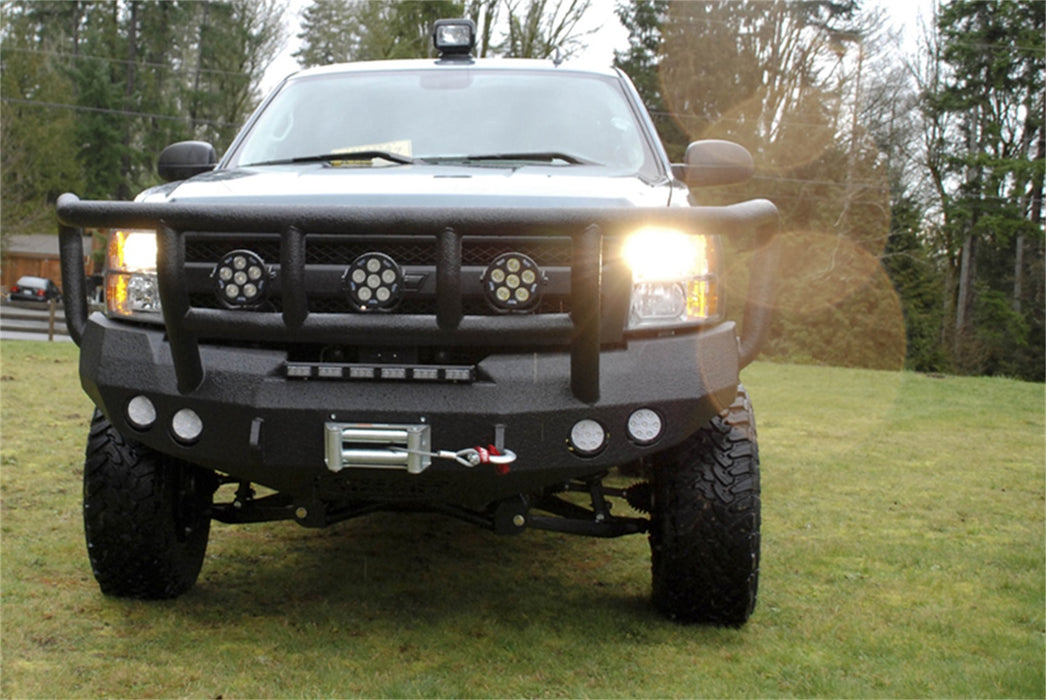 Road Armor 37702B Stealth Winch Front Bumper; Titan II Guard; Satin Black; - Truck Part Superstore