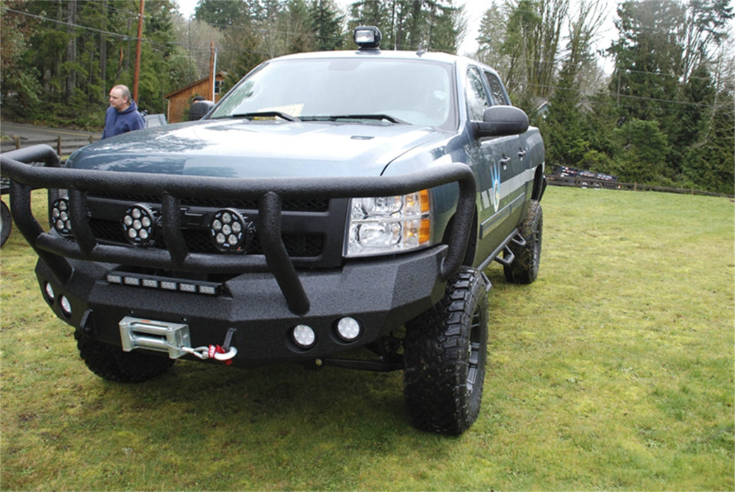 Road Armor 37702B Stealth Winch Front Bumper; Titan II Guard; Satin Black; - Truck Part Superstore