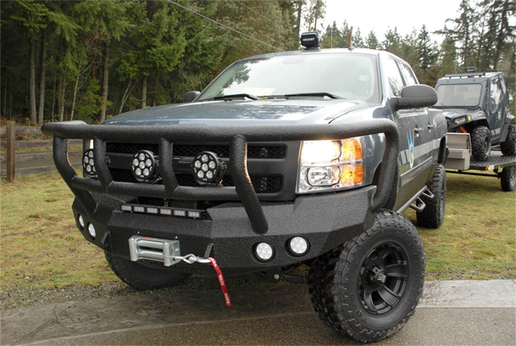 Road Armor 37702B Stealth Winch Front Bumper; Titan II Guard; Satin Black; - Truck Part Superstore