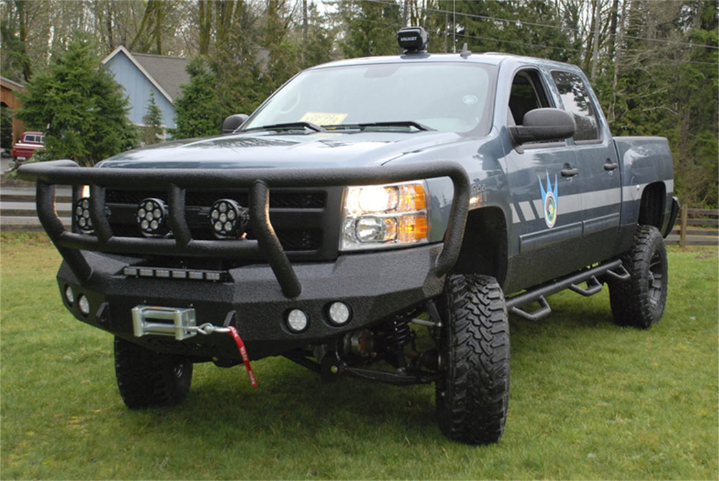 Road Armor 37702B Stealth Winch Front Bumper; Titan II Guard; Satin Black; - Truck Part Superstore