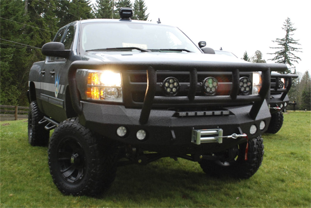 Road Armor 37702B Stealth Winch Front Bumper; Titan II Guard; Satin Black; - Truck Part Superstore