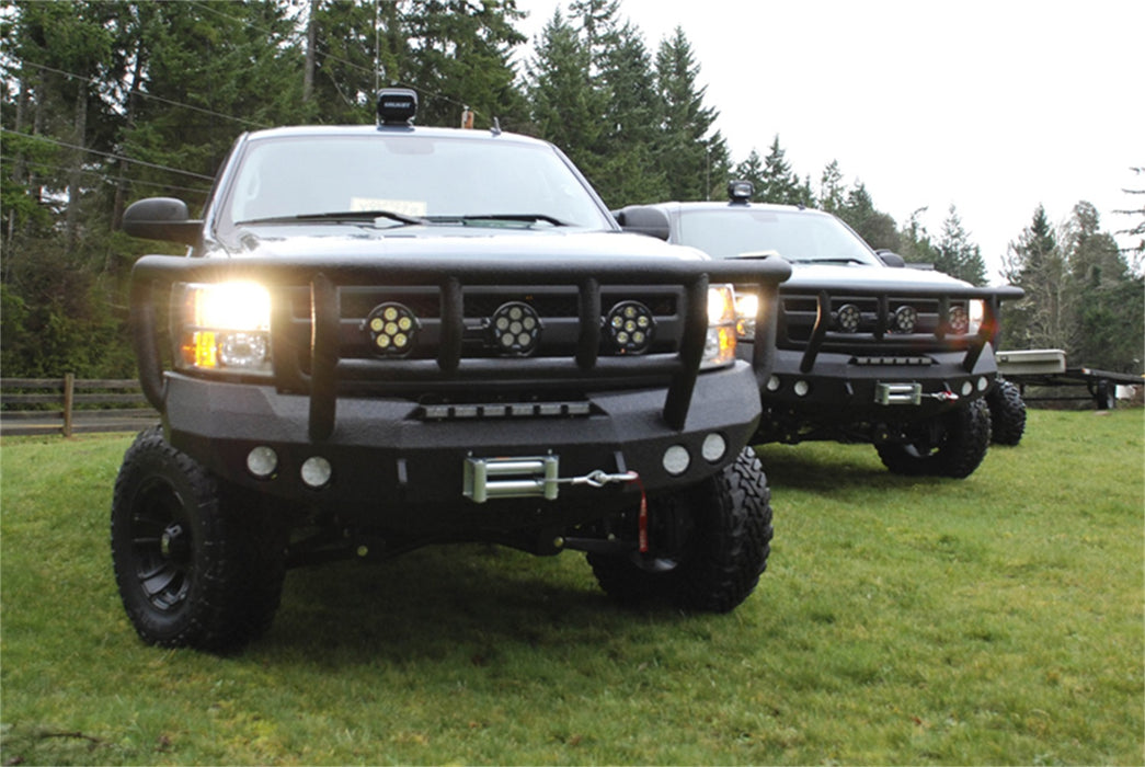 Road Armor 37702B Stealth Winch Front Bumper; Titan II Guard; Satin Black; - Truck Part Superstore