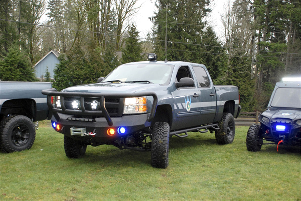 Road Armor 37702B Stealth Winch Front Bumper; Titan II Guard; Satin Black; - Truck Part Superstore